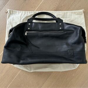 NIXON Desperado Duffel II Black Leather 35L
